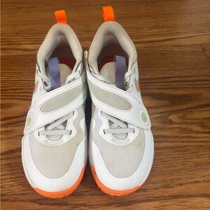 Nike Kids' White and Orange Sneakers